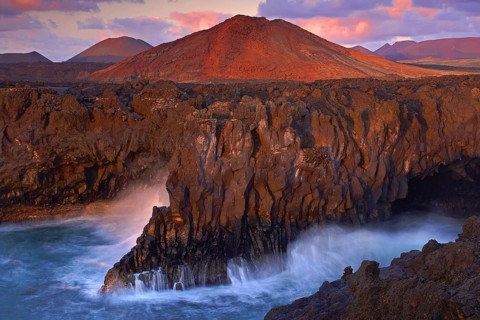 Canary Islands, Lanzarote, Coast of Los Hervideros, Lanzarote, Spain, Europe, Lanzarote, Canary