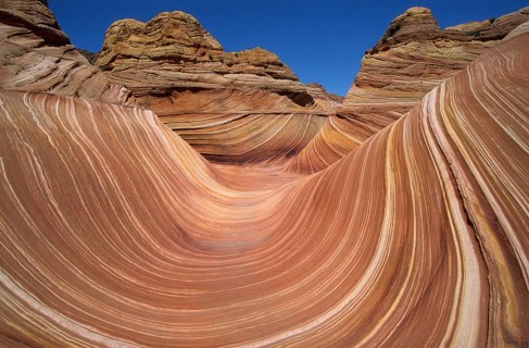 USA, Arizona, The Wave, The Wave, Paria-Vermillion Wilderness, North Coyote Buttes, Sandstone