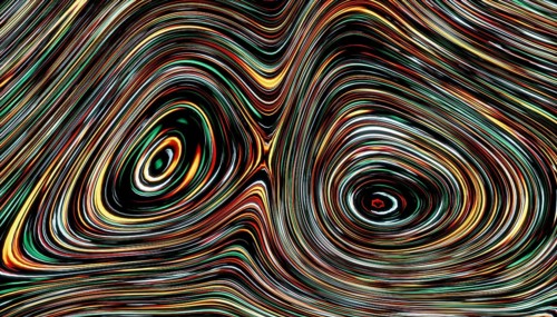 Dynamic 3D render featuring flowing wavy patterns in vibrant colors, inspired by Ethereum