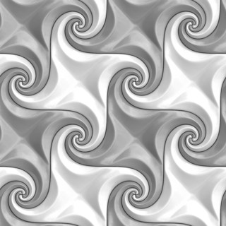 A repeating 3D swirl pattern in grayscale, perfect for creating sophisticated wallpaper or sleek