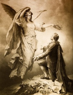 Goethe's Muse, Johann Wolfgang von Goethe, a German poet, after Wilhelm von Kaulbach
