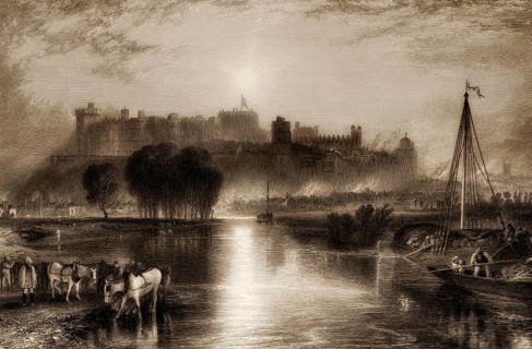 Windsor Castle, 1831, royal residence at Windsor, Berkshire, England, UK, after William Miller