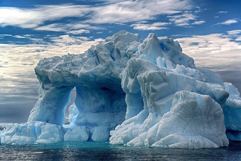 Antarctica, floating iceberg, Cierva Cove, bay on the Danco coast, Grahamlands
