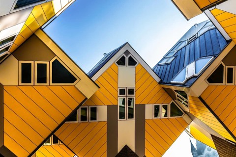 Cube houses from 1984, architect Piet Blom, Rotterdam, the Netherlands