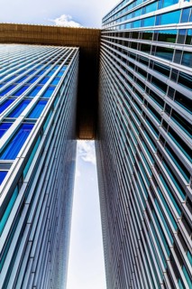 Modern architecture in the city panorama, Rotterdam, the Netherlands