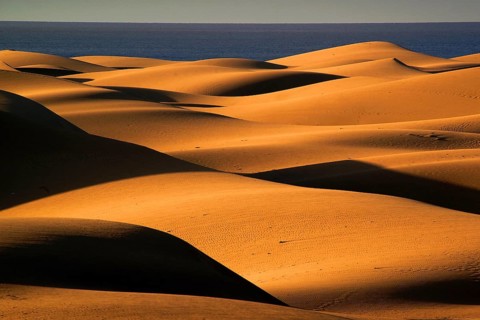 Gran Canaria, dunes, dunes, Maspalomas, sand dunes, sea, Gran Canaria, Canary Islands, Spain