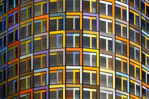 ADAC, building, architecture, colorful, Munich, futuristic, Germany, Europe, Federal Republic of