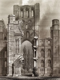 Kelso Abbey, a ruined Scottish abbey in Kelso, Scotland, United Kingdom