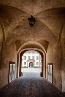 Abbey Castle Corvey in Hoexter, Weserbergland, North Rhine Westphalia, Germany, Europe, Ehemalige