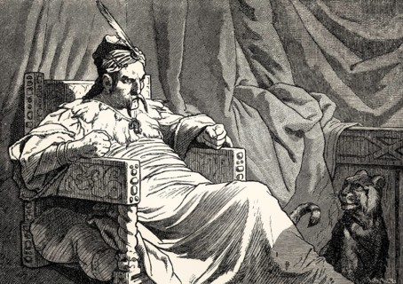 ACT V., SCENE I., Thoas, scene from Iphigenia in Tauris, Johann Wolfgang von Goethe