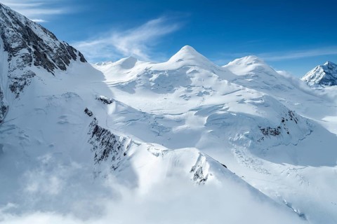 Detail, ice mountains, glacier, aerial view, Alaska Range, Denali National Park, Alaska, USA