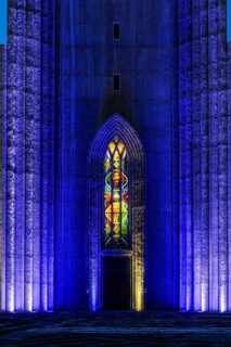 Hallgrímskirkja, Evangelical Lutheran Parish Church of the Icelandic State Church, Blue Hour,