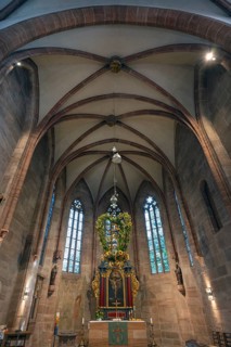 Chancel of the Church of St Nicholas and St Ulrich, nave built around 1400, Kirchenberg 15,
