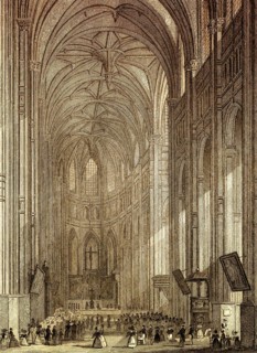 The Church of St Eustache, Paris, antique steel engraved print, 1831