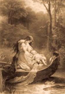 Ottilie, scene from the novel Elective Affinities, Die Wahlverwandtschaften by Johann Wolfgang von