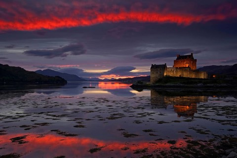 Castle Eilean Donan in Scotland, Scotland, United Kingdom