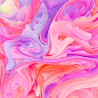 Dynamic illustration featuring pastel color bursts with swirling patterns. The lively composition