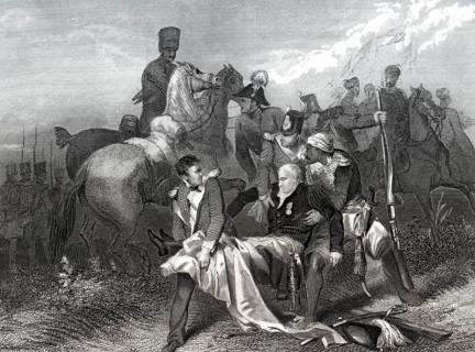 Generalmajor Sir Robert Henry Sale, tödlich verwundet in Moodkee oder Mudki, 1845