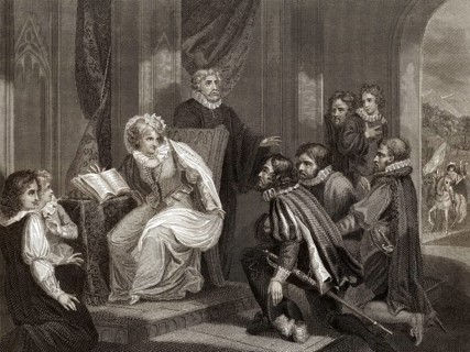 Elisabeth I., 1533 - 1603, Königin von England, die dem Tod von Marie Stuart zustimmt