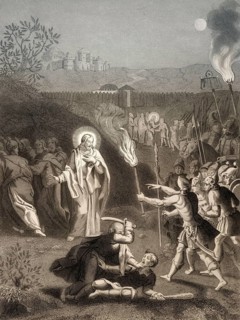Simon Peter cuts off the ear of Malchus, arrest of Jesus Christ, Garden of Gethsemane, New