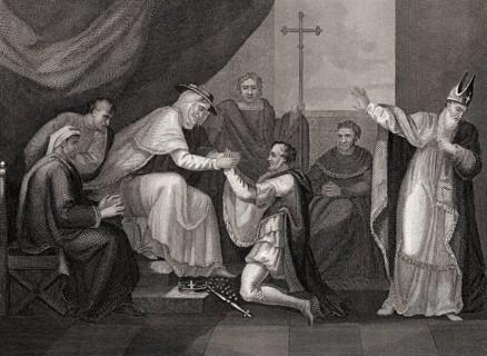 King John I, or John Lackland 's submission to King Richard the Lionheart, 12th Century