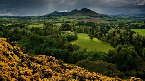 Europe, Scotland, Great Britain, England, landscape, Scott's view, viewpoint near Bemersyde, after