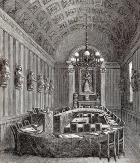 Conference hall, Académie Française, Paris, France, 19th century