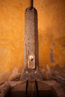 Fountain in front of the Capuchin monastery, Merano, Merano, South Tyrol, Autonomous Province of