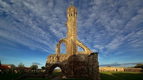 Europe, Scotland, Great Britain, England, landscape, cathedral, St. Andrews