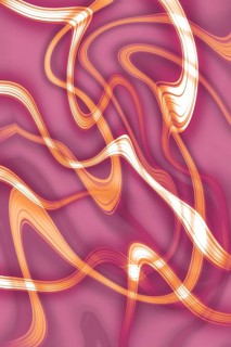 Dynamic abstract design with flowing wavy lines in soft pink and orange tones. Modern and vibrant,