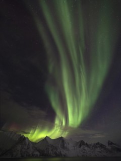 Northern Lights over Senja Island, Noregen