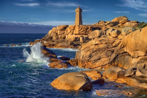Ploumanac'h lighthouse, Phare de Mean Ruz, Brittany, France, Brittany, France