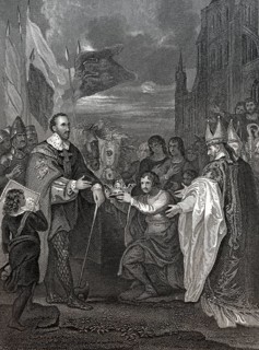 Wilhelm I., Wilhelm der Eroberer, ca. 1028-1087, erhält am 25. Dezember 1066 in der Westminster