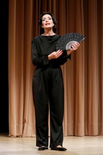 Katja Weitzenböck as Maria Callas at the photo rehearsal for Meisterklasse at the Komödie am