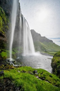 Seljalandsfoss waterfall, long exposure, Seljalandsa river, South Iceland, Iceland