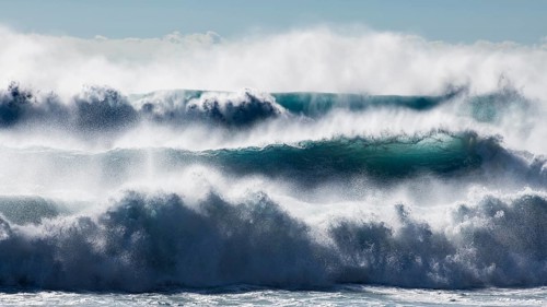 Waves on the ocean off Madeira, Jardim do Mar, Madeira, Portugal