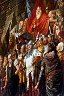 Henry IV proclaims peace in Mainz in 1103, mural by Hermann Wislicenus in the Kaisersaal Goslar,