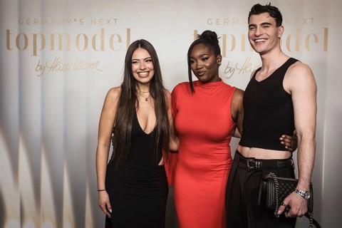 Xenia Tsilikova, Lydwine Nitidem and Frieder Sell at the preview of the 21st season Germany s Next