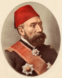 Osman Nuri Pasha or Pasa, 1832-1900, also known as Ghazi Osman Pasha. Ottoman Pasa and Field