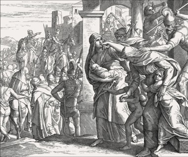 Fall of Jerusalem, Old Testament, by Julius Schnorr von Carolsfeld