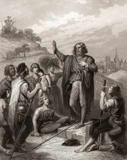 Thomas Müntzer, 1489 – 1525, German preacher and theologian, digitally edited after a print by