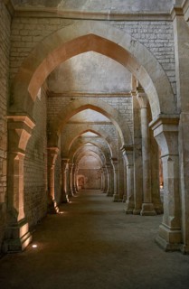 Nave of the Cistercian Abbey of Fontenay, Unesco World Heritage Site, Cote d'Or, Burgundy, France