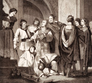 Quintius or Gencius attacking Pope Gregory VII, Rome, 1074
