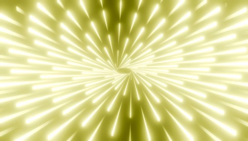 Radiant golden light beams converge into a hypnotic vortex, creating a sense of motion and depth.