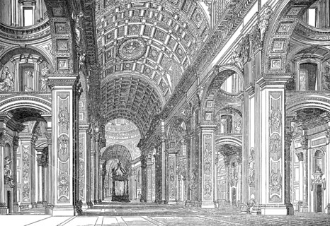 Inside the St. Peter's Basilica, Vatican, Rome, 16th century