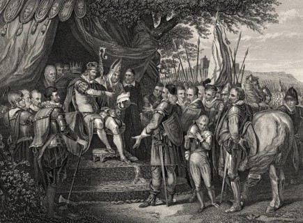 John oder John Lackland, 1166-1216, König von England, Unterzeichnung der Magna Carta, 1215