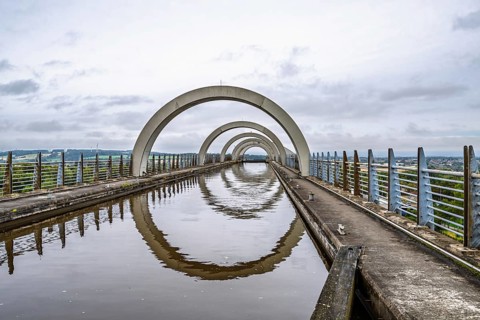 Falkirk Wheel, Forth and Clyde Canal, Falkirk, Scotland, UK