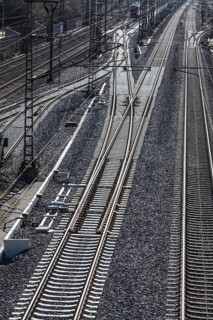 The Hanover–Würzburg high-speed railway, Nörten-Hardenberg, district of Northeim, Lower Saxony,