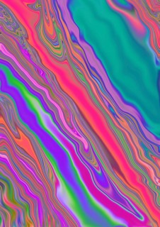A dynamic abstract art piece showcasing vibrant waves of color, merging fluidly to create a