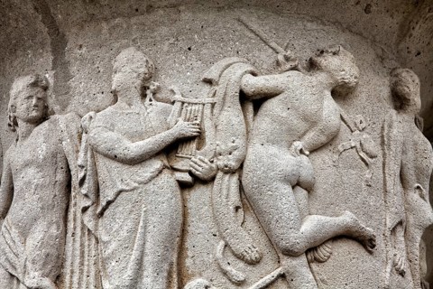 Greek mythology, old Greek vase relief